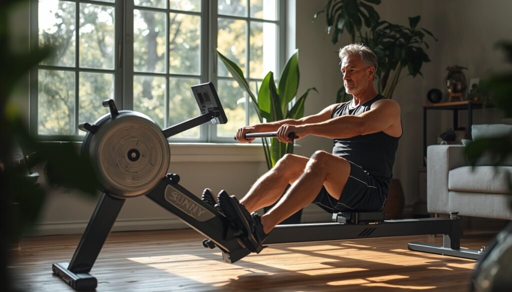  Sunny Health & Fitness Magnetic Rowing Machine